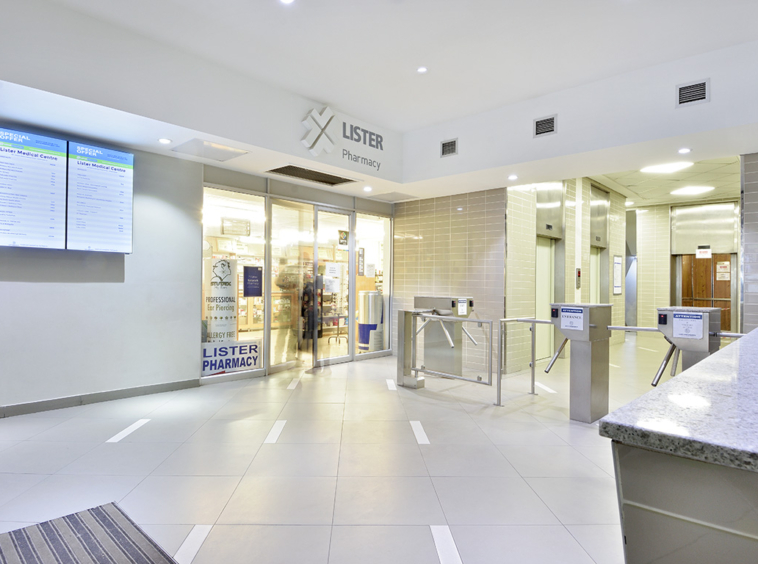 Affordable medical consulting rooms to rent at Lister Medical Centre with convenient access to public transport and pharmacies.